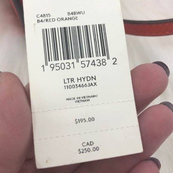 *SOLD* New Coach Polished Pebble Leather Hayden Crossbody - Red/Orange - Picture 10 of 10